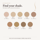 BB Cream with SPF shade chart, 9 shades