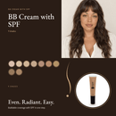 BB Cream with SPF 9 shade swatches and tube