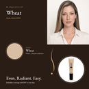 BB Cream with SPF in Wheat FB100, neutral undertone, with model