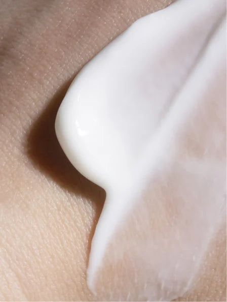 Close-up of soft skin hand cream  applied to skin