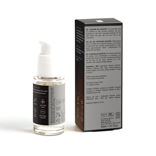 Caffeine Gel Booster, pack and label