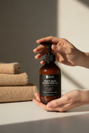 Soft skin hand cream on a neutral background