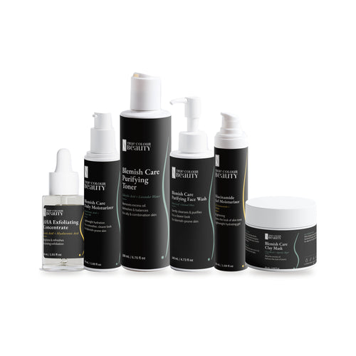 Clear & Balanced Skincare Set, products grouped on white