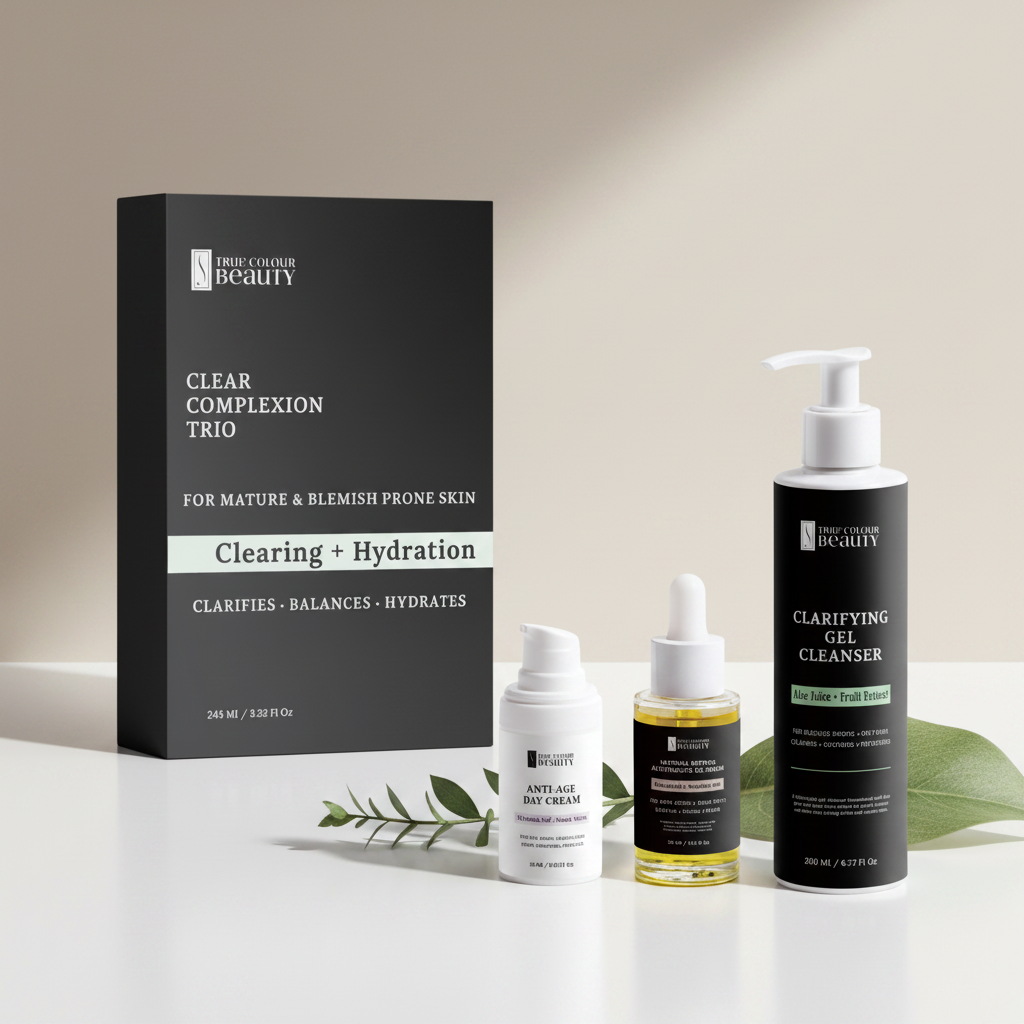 Clear Complexion Trio set design