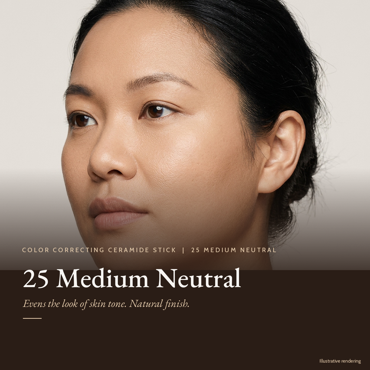 Color Correcting Ceramide Stick 25 Medium Neutral, evens the look of skin tone