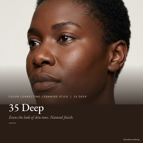 Color Correcting Ceramide Stick 35 Deep, evens the look of skin tone