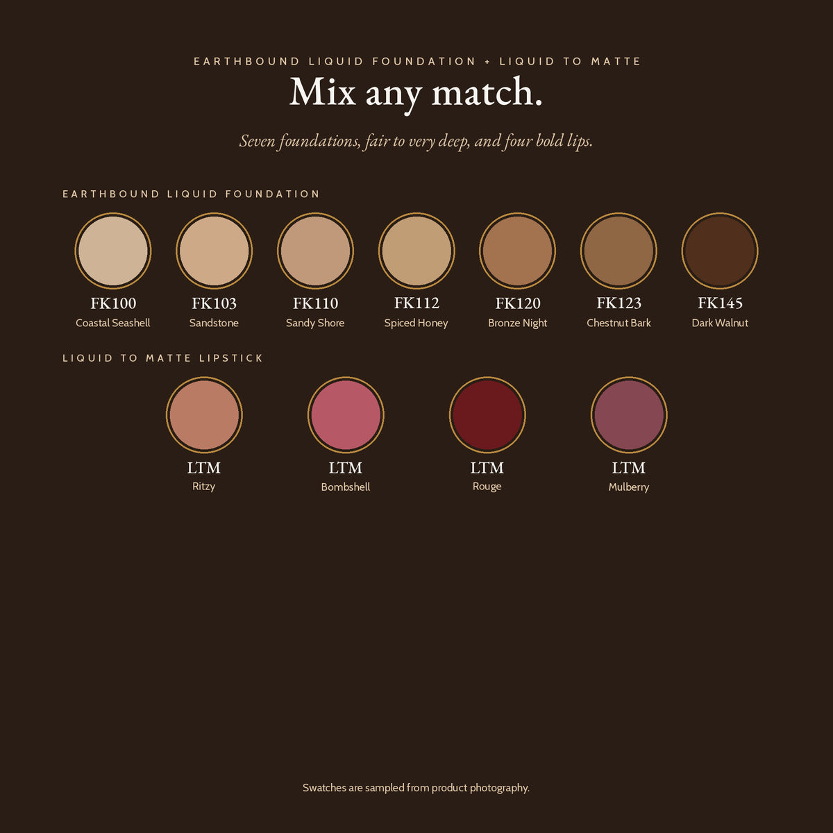 Earthbound foundation and Liquid to Matte shades