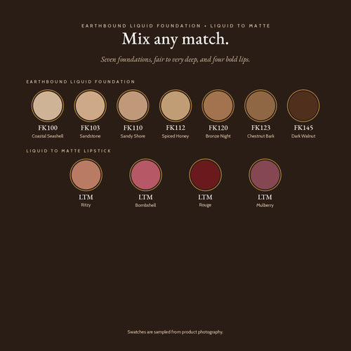 Earthbound foundation and Liquid to Matte shades