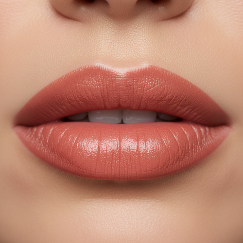 Creamy Mauve Lip Closeup