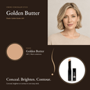 Creme Concealer Stick in Golden Butter LW1, warm undertone, with model
