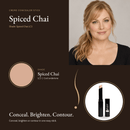 Creme Concealer Stick in Spiced Chai LC3, cool undertone, with model