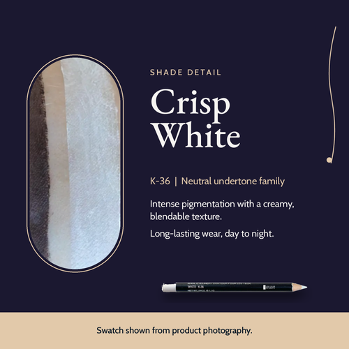 Khol Eyeliner - Crisp White shade card
