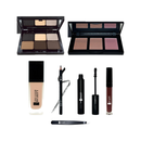 Beginner Makeup Kit Dark Storm, all products on white