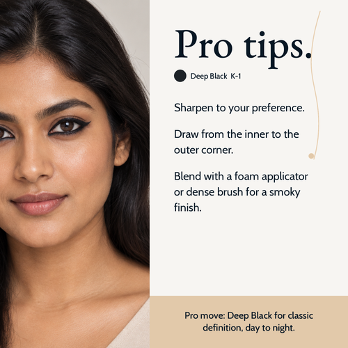 Pro tips for using Khol Eyeliner - Deep Black
