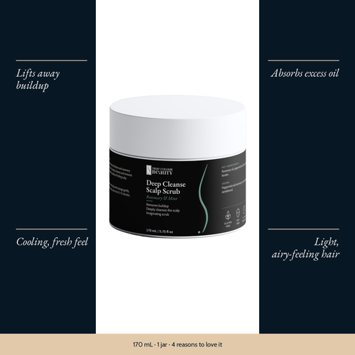 Deep Cleanse Scalp Scrub – Rosemary & Mint with four benefits