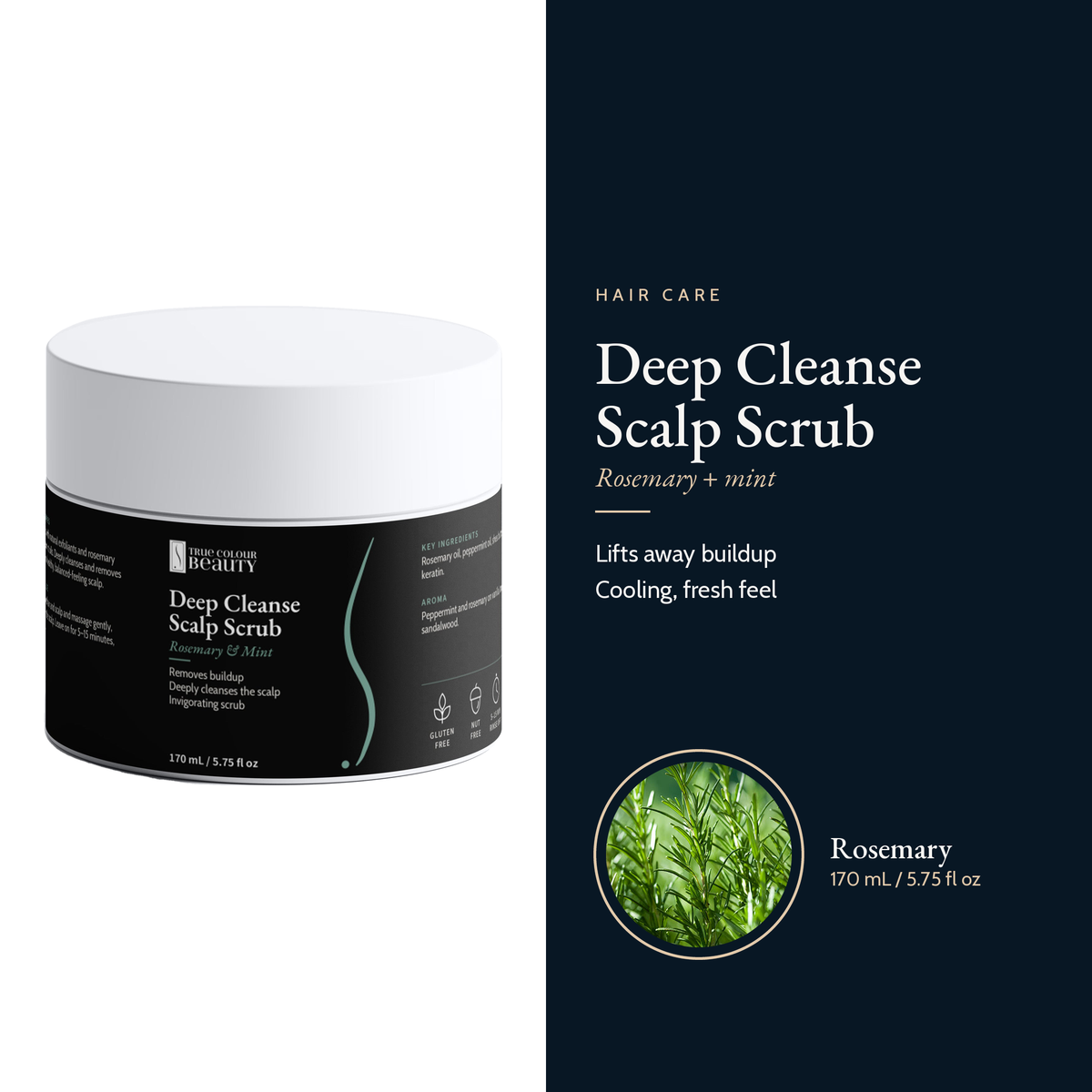Deep Cleanse Scalp Scrub – Rosemary & Mint