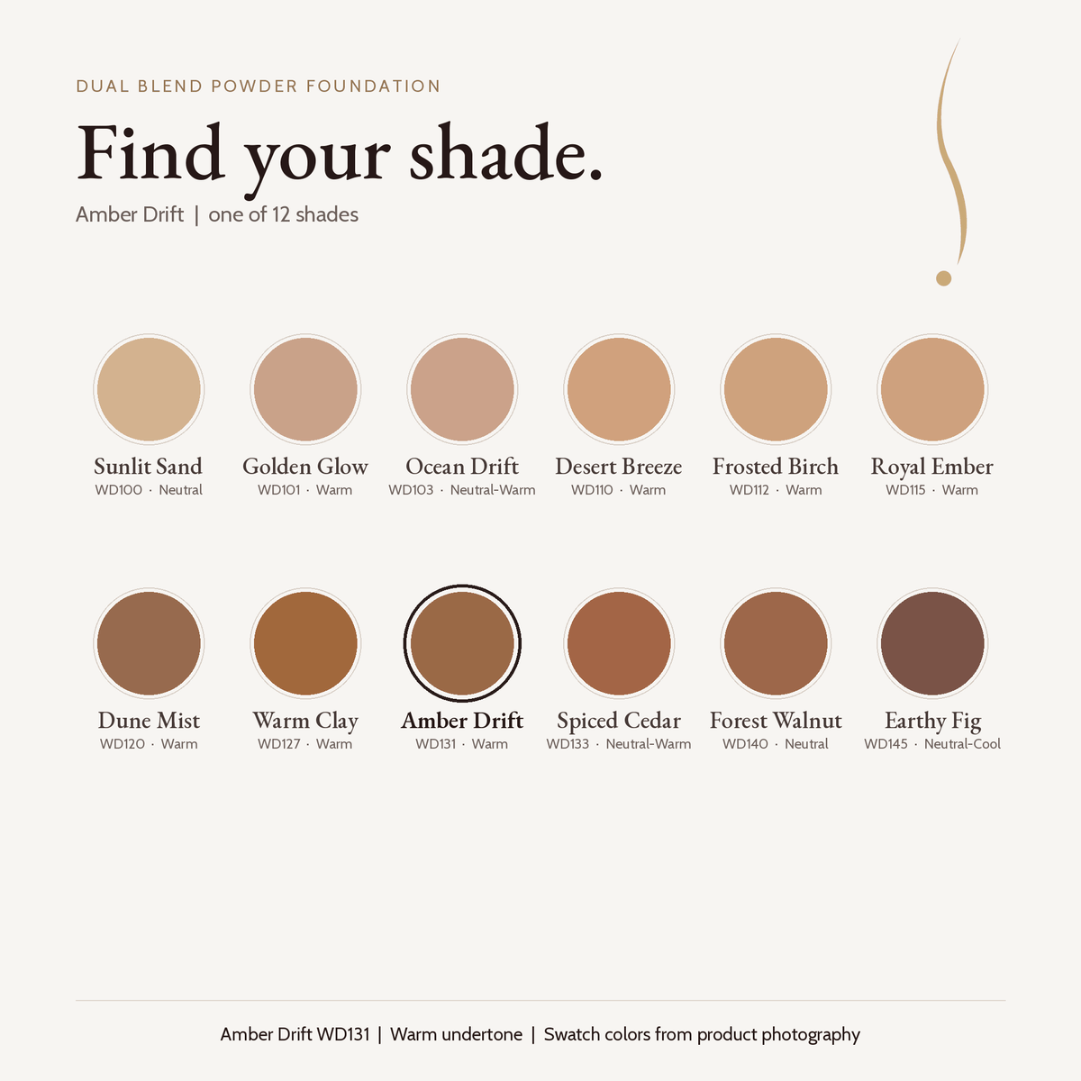 Dual Blend Powder Foundation - Amber Drift