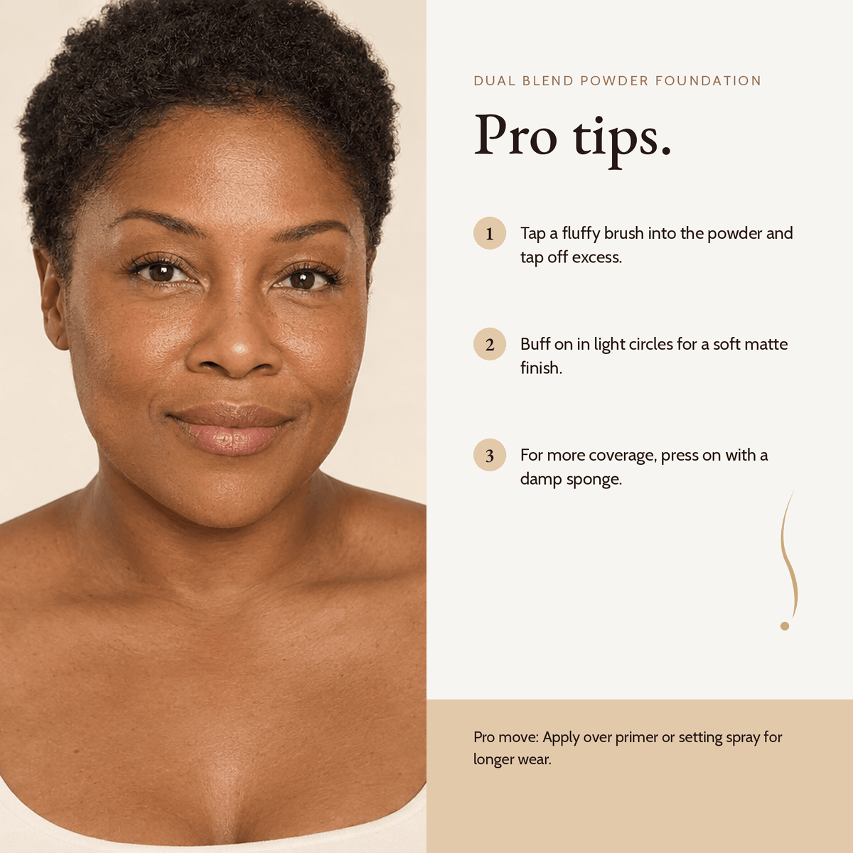 How to apply Dual Blend Powder Foundation, pro tips