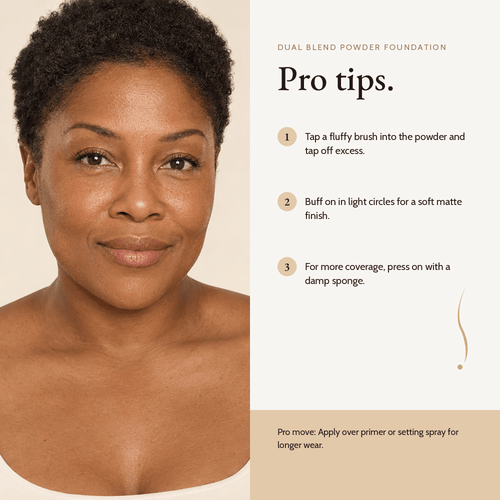 How to apply Dual Blend Powder Foundation, pro tips