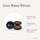 Dual Blend Powder Foundation Forest Walnut WD140 compact, 11.5 g, with key benefits