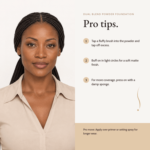 How to apply Dual Blend Powder Foundation, pro tips