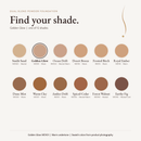 Dual Blend Powder Foundation shade chart with Golden Glow WD101 selected
