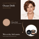 Dual Blend Powder Foundation Ocean Drift WD103 shade swatch with model