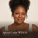 Model wearing Dual Blend Powder Foundation in Spiced Cedar WD133