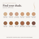 Dual Blend Powder Foundation shade chart with Spiced Cedar WD133 selected