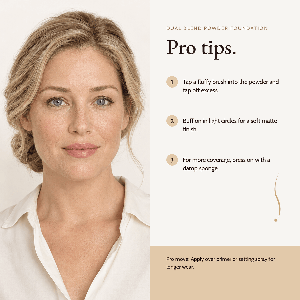 How to apply Dual Blend Powder Foundation, pro tips