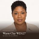 Model wearing Dual Blend Powder Foundation in Warm Clay WD127