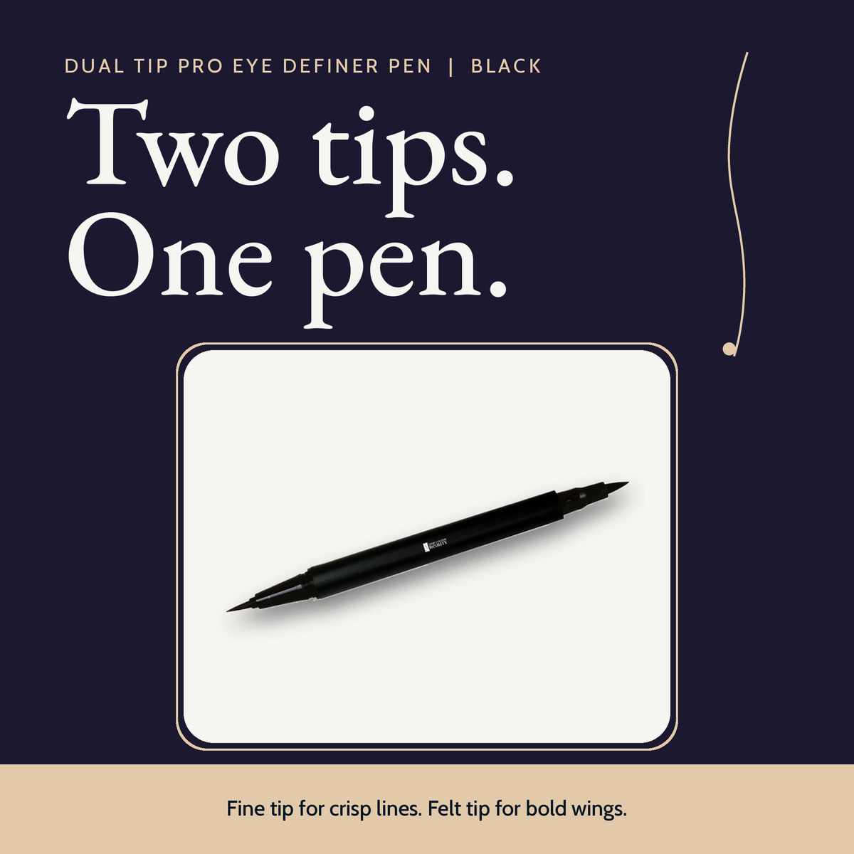 Dual Tip Pro Eye Definer Pen - Black
