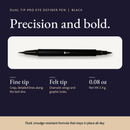 Dual Tip Pro Eye Definer Pen - Black