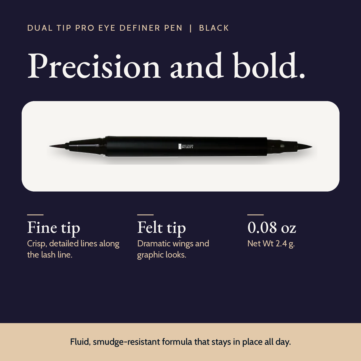 Dual Tip Pro Eye Definer Pen - Black