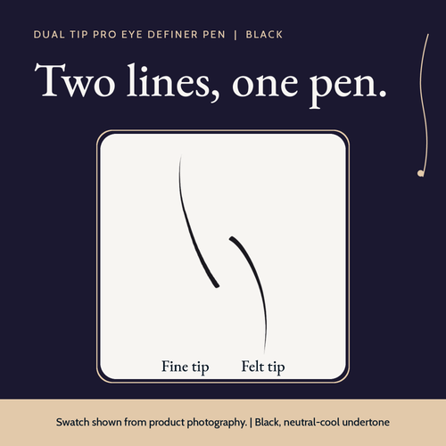 Dual Tip Pro Eye Definer Pen - Black