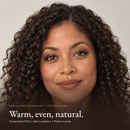 Close-up of model for Earthbound Liquid Foundation in Chestnut Bark