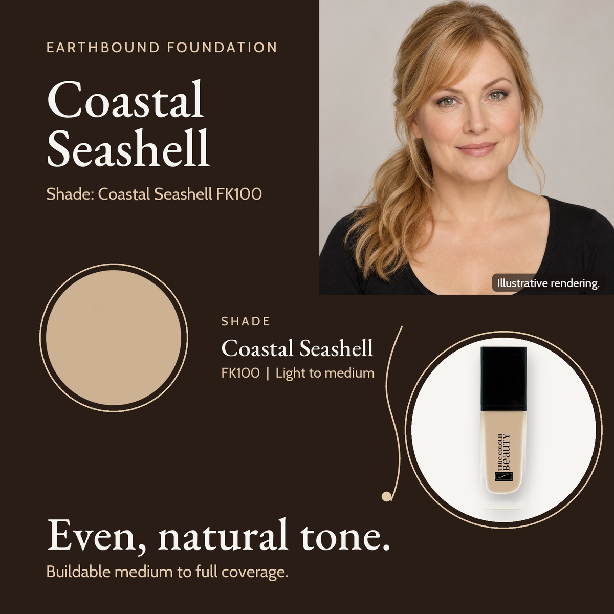 Earthbound Liquid Foundation | Coastal Seashell | FK100