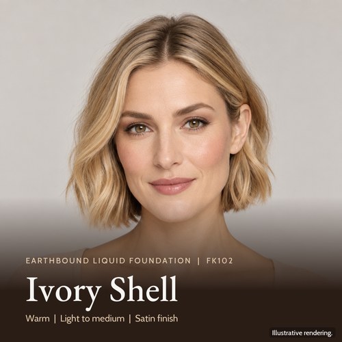 Earthbound Liquid Foundation | Ivory Shell | FK102