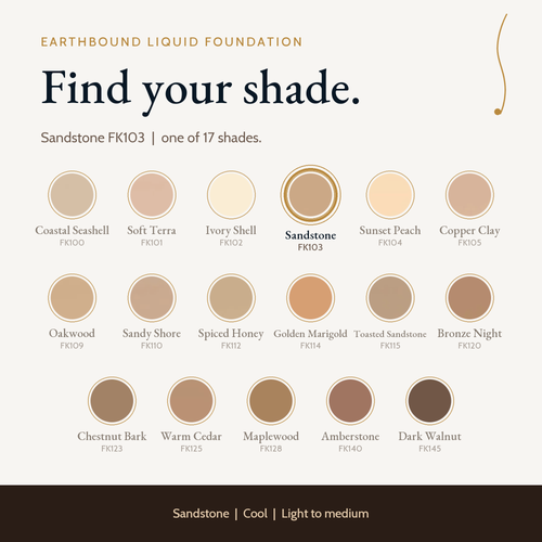 Earthbound Liquid Foundation | Sandstone | FK103