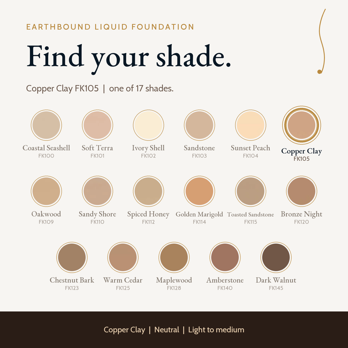 Earthbound Liquid Foundation | Copper Clay | FK105