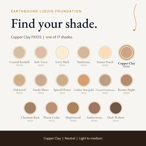 Earthbound Liquid Foundation | Copper Clay | FK105
