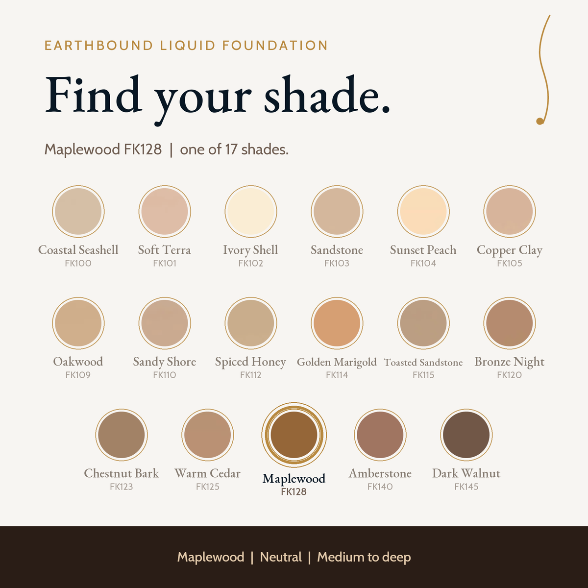 Earthbound Liquid Foundation | Maplewood | FK128