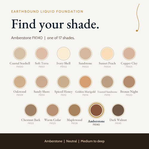 Earthbound Liquid Foundation | Amberstone | FK140