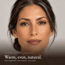 Close-up of model for Earthbound Liquid Foundation in Golden Marigold