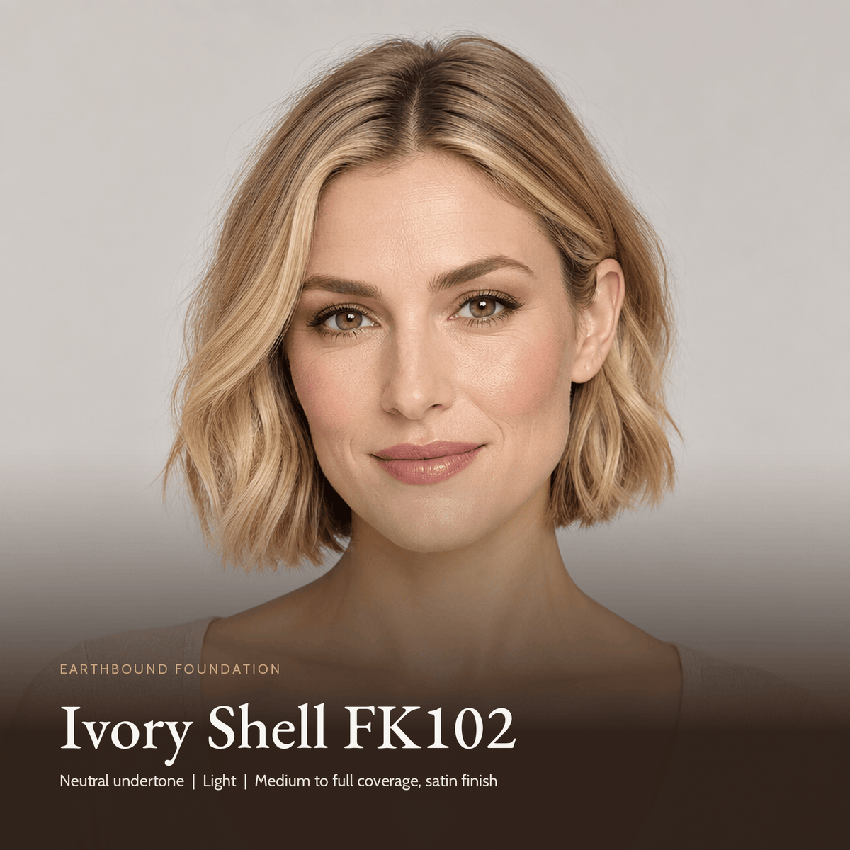 Earthbound Liquid Foundation | Ivory Shell | FK102