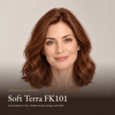 Model with Earthbound Liquid Foundation in Soft Terra FK101