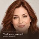 Close-up of model for Earthbound Liquid Foundation in Soft Terra