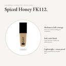Earthbound Liquid Foundation Spiced Honey bottle with key benefits