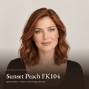 Model with Earthbound Liquid Foundation in Sunset Peach FK104