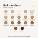 Earthbound Liquid Foundation shade finder with Sunset Peach selected